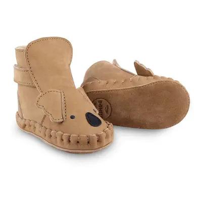 Kojenecké kožené boty Donsje Kapi Classic Booties Koala béžová barva, 1028007