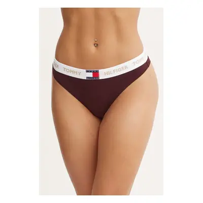 Tanga Tommy Hilfiger vínová barva, UW0UW05655