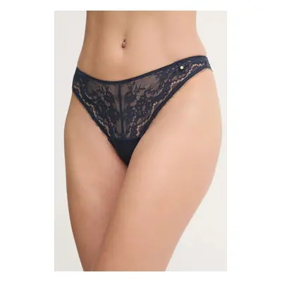 Kalhotky brazilky women'secret FEMININE TRENDY tmavomodrá barva, 4218735