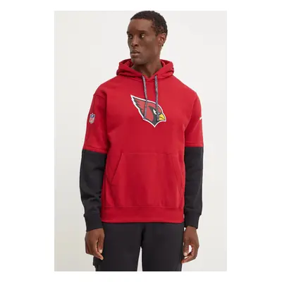 Mikina Nike Arizona Cardinals pánská, vínová barva, s kapucí, s aplikací, 02F2-060Y-9C-87G