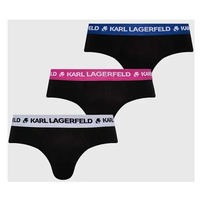 Spodní prádlo Karl Lagerfeld 3-pack pánské, černá barva