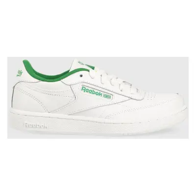 Dětské kožené sneakers boty Reebok Classic CLUB C bílá barva