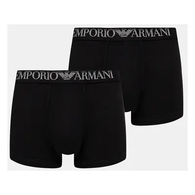 Boxerky Emporio Armani Underwear 2-pack pánské, černá barva, 112023 4R502