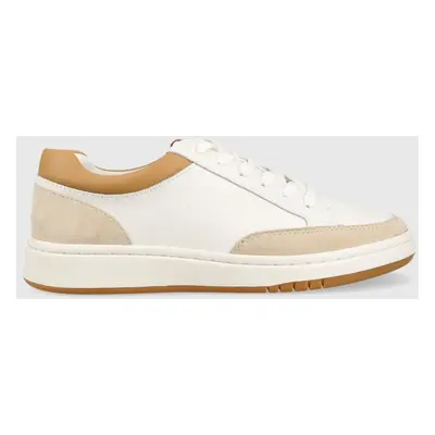 Kožené sneakers boty Lauren Ralph Lauren bílá barva, 802891470001