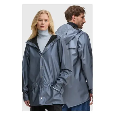 Nepromokavá bunda Rains Jacket W3 modrá barva, přechodná, oversize, 12010-36