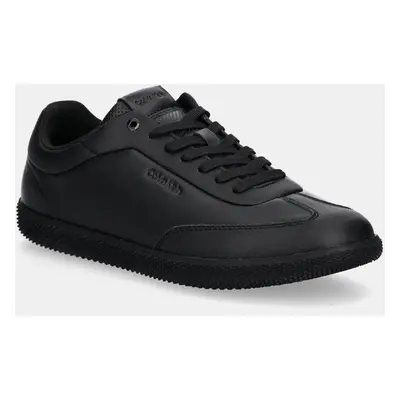 Sneakers boty Calvin Klein LOW TOP LACE UP LTH černá barva, HM0HM01790