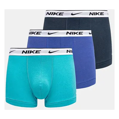 Boxerky Nike 3-pack pánské, modrá barva, 0000KE1008