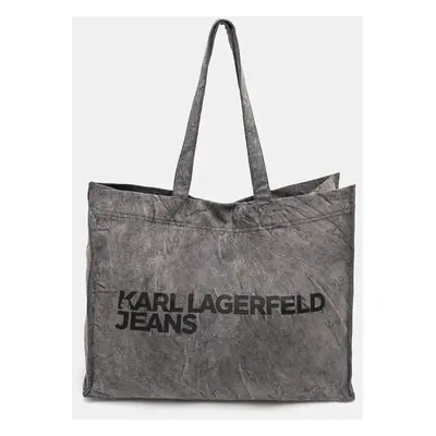 Kabelka Karl Lagerfeld Jeans šedá barva, 246J3047