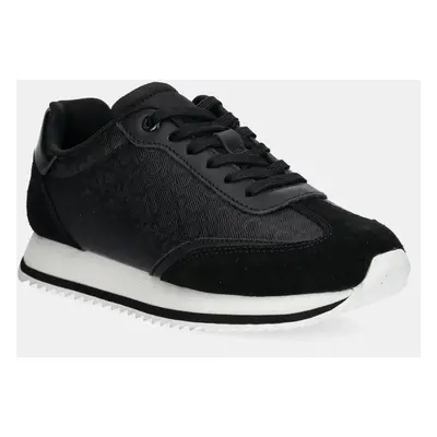 Sneakers boty Calvin Klein RUNNER LACE UP - MONO MIX černá barva, HW0HW02294