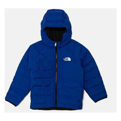 Dětská oboustranná bunda The North Face REVERSIBLE PERRITO HOODED JACKET modrá barva, NF0A88TWCZ