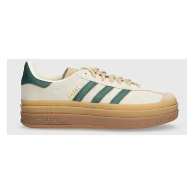 Semišové sneakers boty adidas Originals Gazelle Bold béžová barva, ID7056