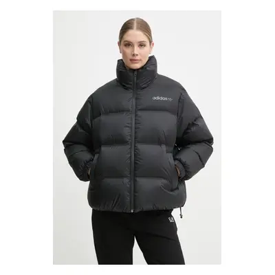 Péřová bunda adidas Originals Premium Puffer dámská, černá barva, zimní, IW5867