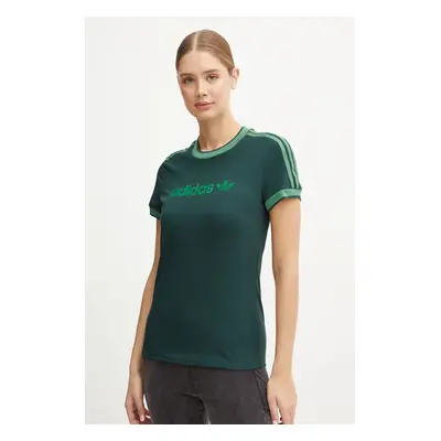 Tričko adidas Originals zelená barva, JJ1504