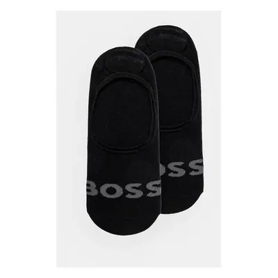 Ponožky BOSS 2-pack pánské, černá barva, 50516402