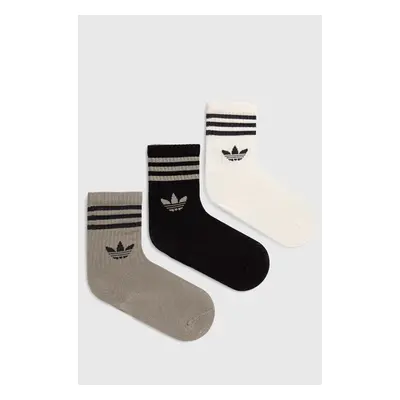 Ponožky adidas Originals CREW SOCK 3P 3-pack černá barva, IZ3471