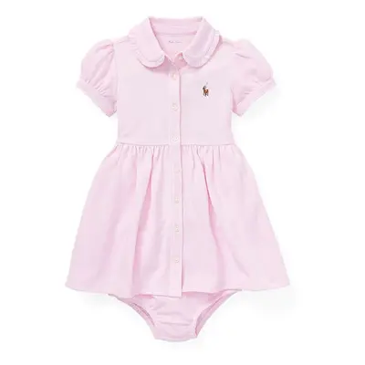 Dětské bavlněné šaty Polo Ralph Lauren růžová barva, mini, 310734896001