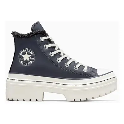 Kožené kecky Converse Chuck Taylor All Star Lugged Heel dámské, šedá barva, A10152C