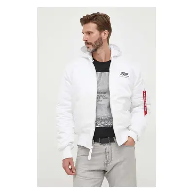 Bomber bunda Alpha Industries MA-1 ZH Back Print bílá barva, zimní