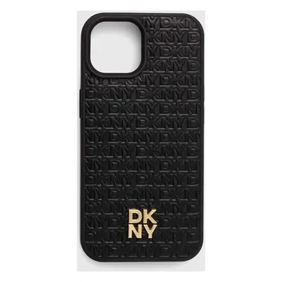 Obal na telefon Dkny iPhone 15 / 14 / 13 6.1 černá barva, DKHMP15SPSHRPSK