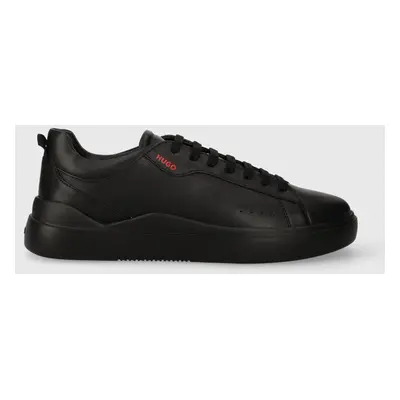 Kožené sneakers boty HUGO Blake černá barva, 50499261