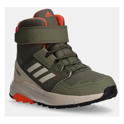 Dětské boty adidas TERREX TERREX TRAILMAKER HIGH C.RDY zelená barva, ID1144