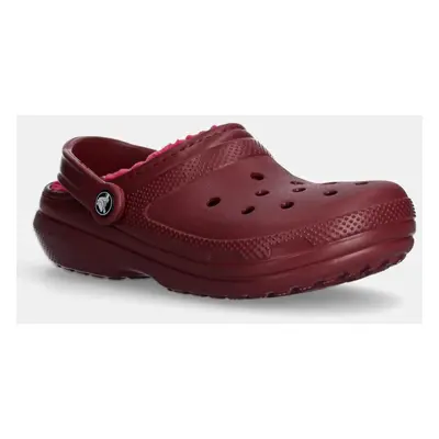 Pantofle Crocs Classic Lined Clog červená barva, 203591