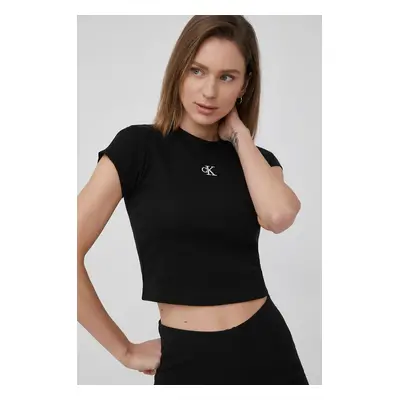 Tričko Calvin Klein Jeans dámský, černá barva, J20J218337