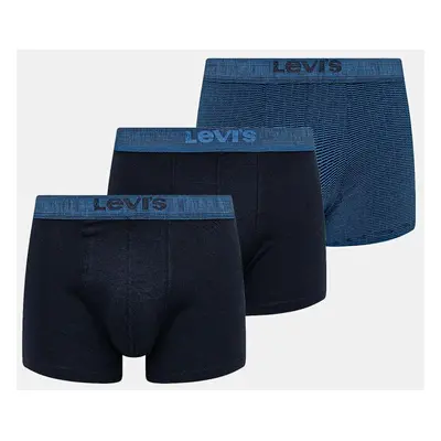 Boxerky Levi's 3-pack pánské, modrá barva, 37149-1035