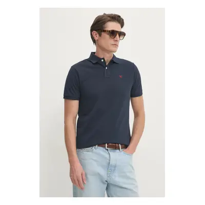 Bavlněné polo tričko Hackett London tmavomodrá barva, HM562363