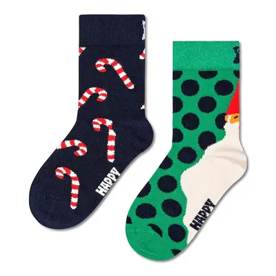 Dětské ponožky Happy Socks Kids 2-Pack Candy Cane Socks 2-pack zelená barva, P001694