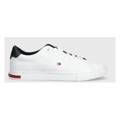 Kožené sneakers boty Tommy Hilfiger ESSENTIAL LEATHER DETAIL VULC bílá barva, FM0FM04047