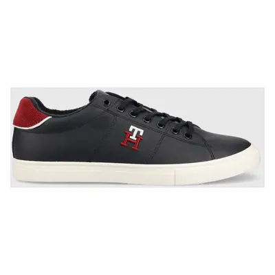 Sneakers boty Tommy Hilfiger Fm0fm04350 Core Vulc Varsity Monogram tmavomodrá barva