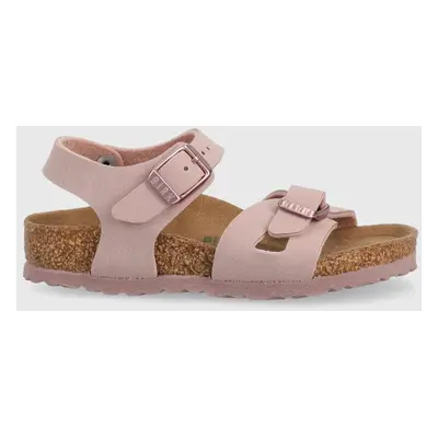 Dětské sandály Birkenstock fialová barva