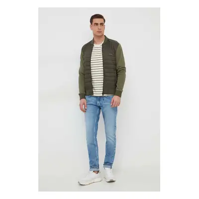 Mikina Pepe Jeans Redditch pánská, zelená barva, hladká, PM582563