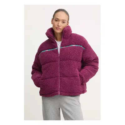 Bunda Billabong Sherpa Puffer dámská, fialová barva, zimní, EBJJK00141