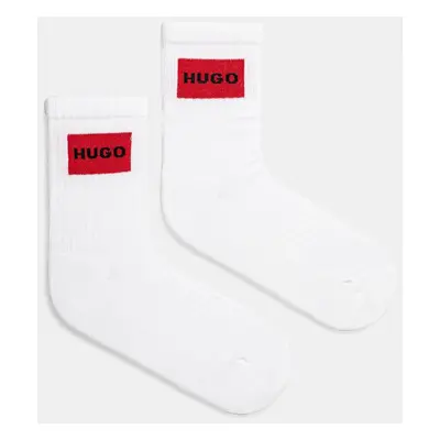 Ponožky HUGO 2-pack dámské, bílá barva, 50510661