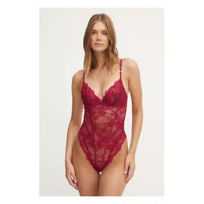 Body Guess REBECCA fialová barva, krajkové, O4BM07.KCG40