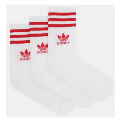 Ponožky adidas Originals 3-pack bílá barva, JF6357