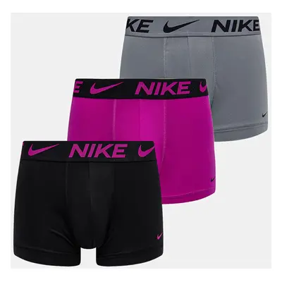 Boxerky Nike 3-pack pánské, růžová barva, 0000KE1156