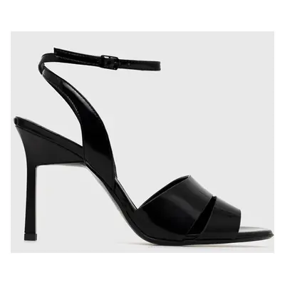 Kožené sandály Calvin Klein GEO STIL SANDAL 90HH černá barva, HW0HW01462