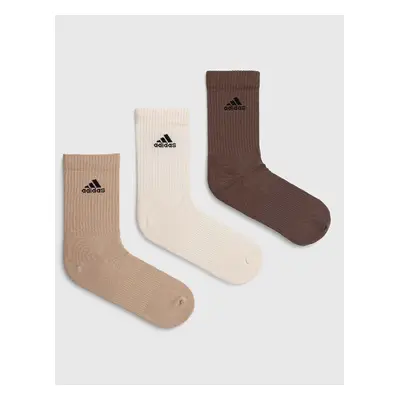 Ponožky adidas 3-pack béžová barva, IC1315