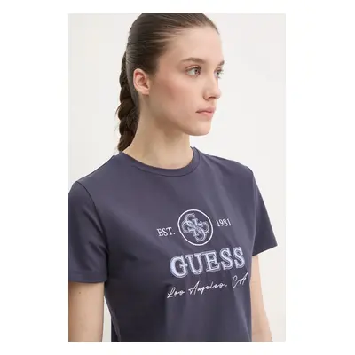 Tričko Guess 4G tmavomodrá barva, V5RI05 J1314