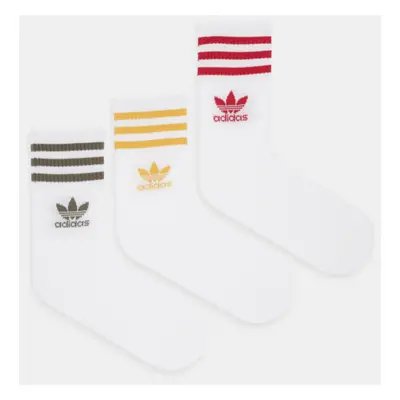 Ponožky adidas Originals 3-pack bílá barva, IX7511