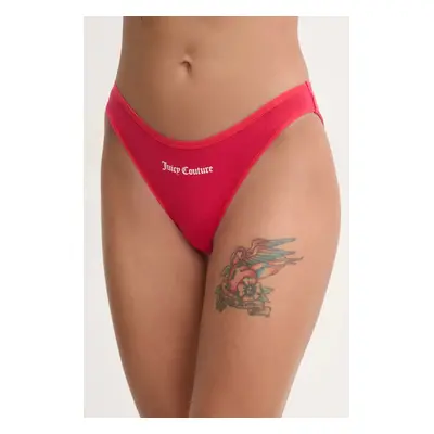 Kalhotky Juicy Couture JUICY SLOGAN DIDDY BRIEF červená barva, JCTBR125955