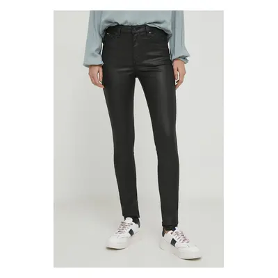 Džíny Pepe Jeans SKINNY JEANS HW dámské, černá barva, PL204584XB0