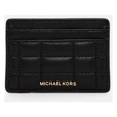 Kožené pouzdro na karty MICHAEL Michael Kors černá barva, 32R4GJ6D0L