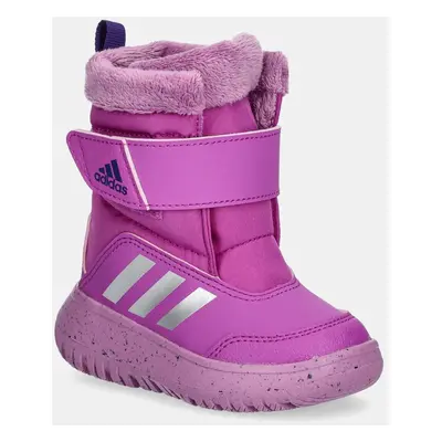 Dětské sněhule adidas Winterplay fialová barva, IE8672