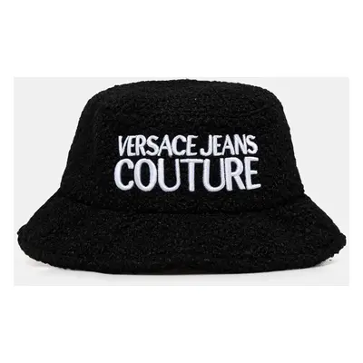 Klobouk z vlněné směsi Versace Jeans Couture černá barva, 77HAZK07 ZSB12