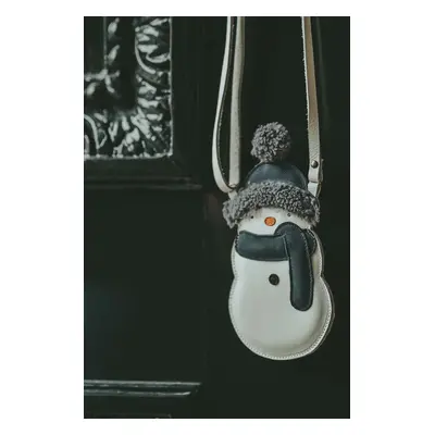 Dětská kožená kabelka Donsje Britta Exclusive Purse Snowman bílá barva, 5002032