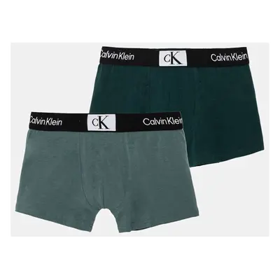 Dětské boxerky Calvin Klein Underwear 2-pack zelená barva, B70B700497